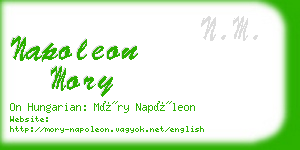napoleon mory business card